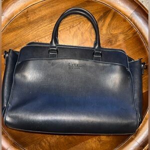 Nicole Miller New York Black Laptop Tote | Crossbody Strap | Work Bag